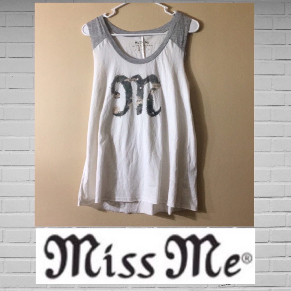 Miss Me Camo Muscle Tee